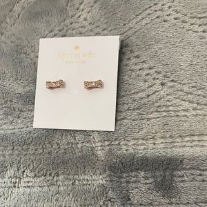 Kate Spade Rose Gold Color Bow Earrings NWT